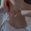 Elegant Zircon Butterfly Necklace: Women's Stylish High-End Pendant for 2024