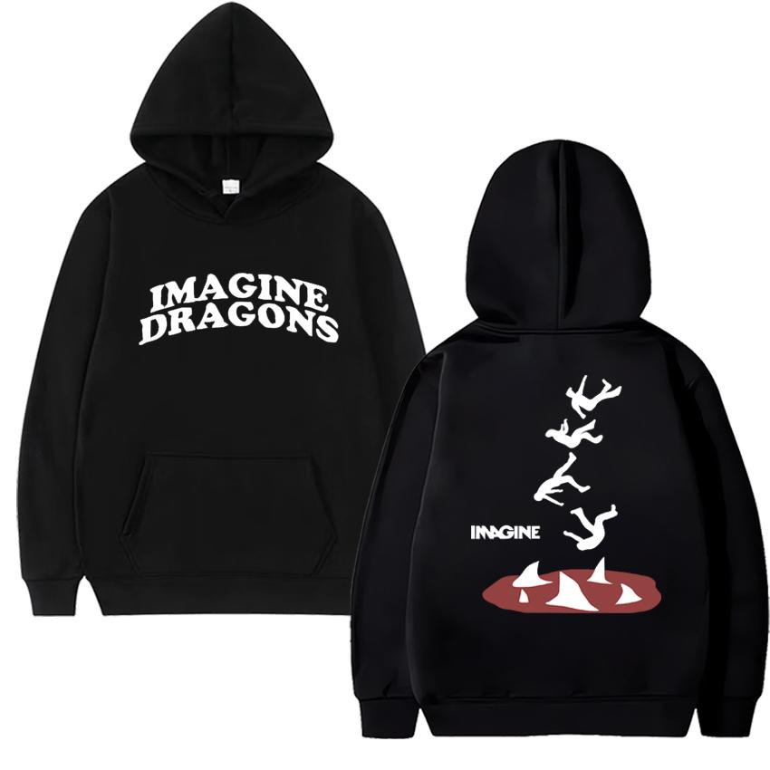 

2025 Рок-группа Imagine Dragons Популярные Худи Мужские женские винтаж хип-хоп уличная одежда Свитшот Унисекс Флис харадзюку пуловеры 3XL