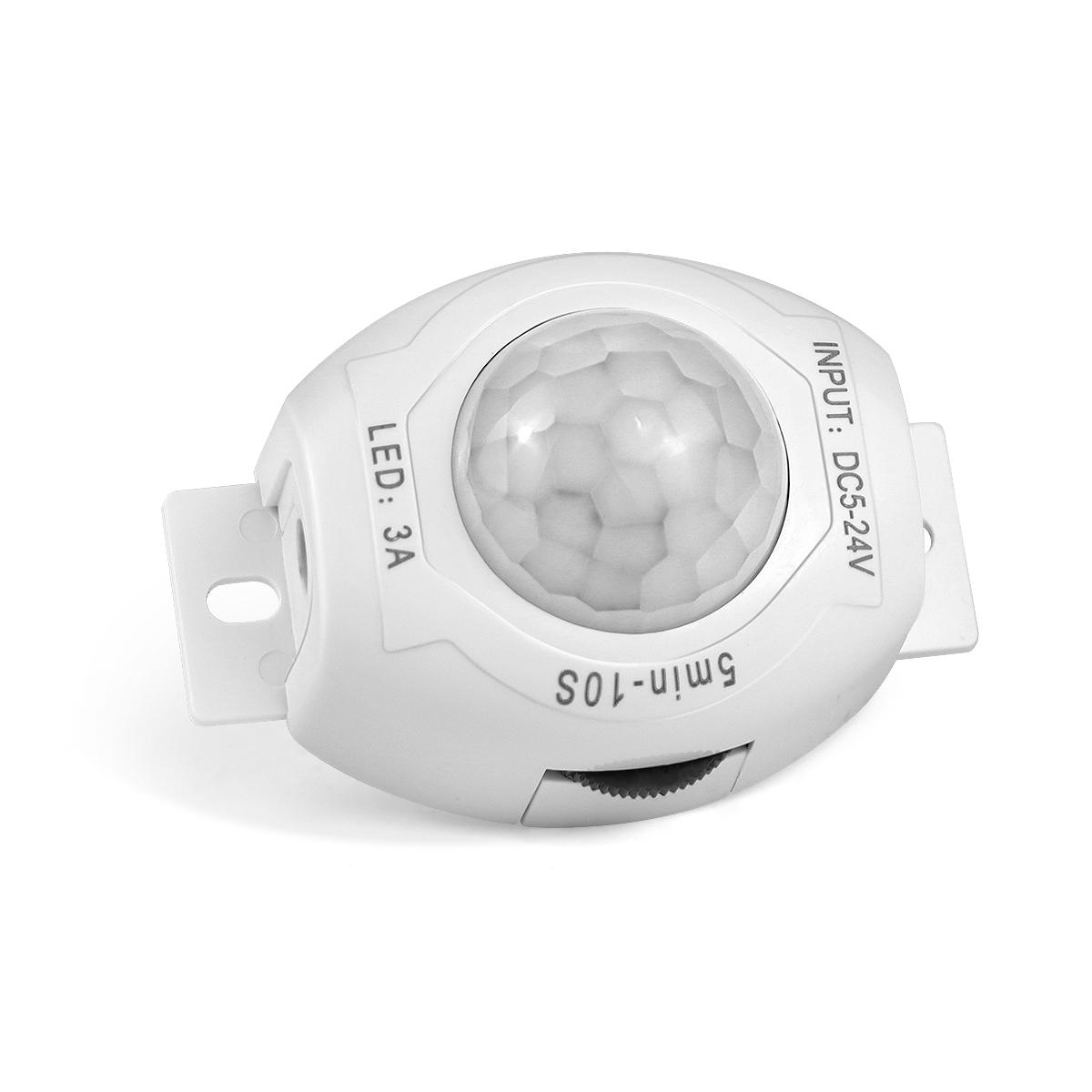 

DC5V 12V 24V LED PIR Инфракрасный детектор ИК Индукционный датчик движения Переключатель Регулируемый датчик задержки времени Выключатель света для домашней лампы DC5V-24V белый