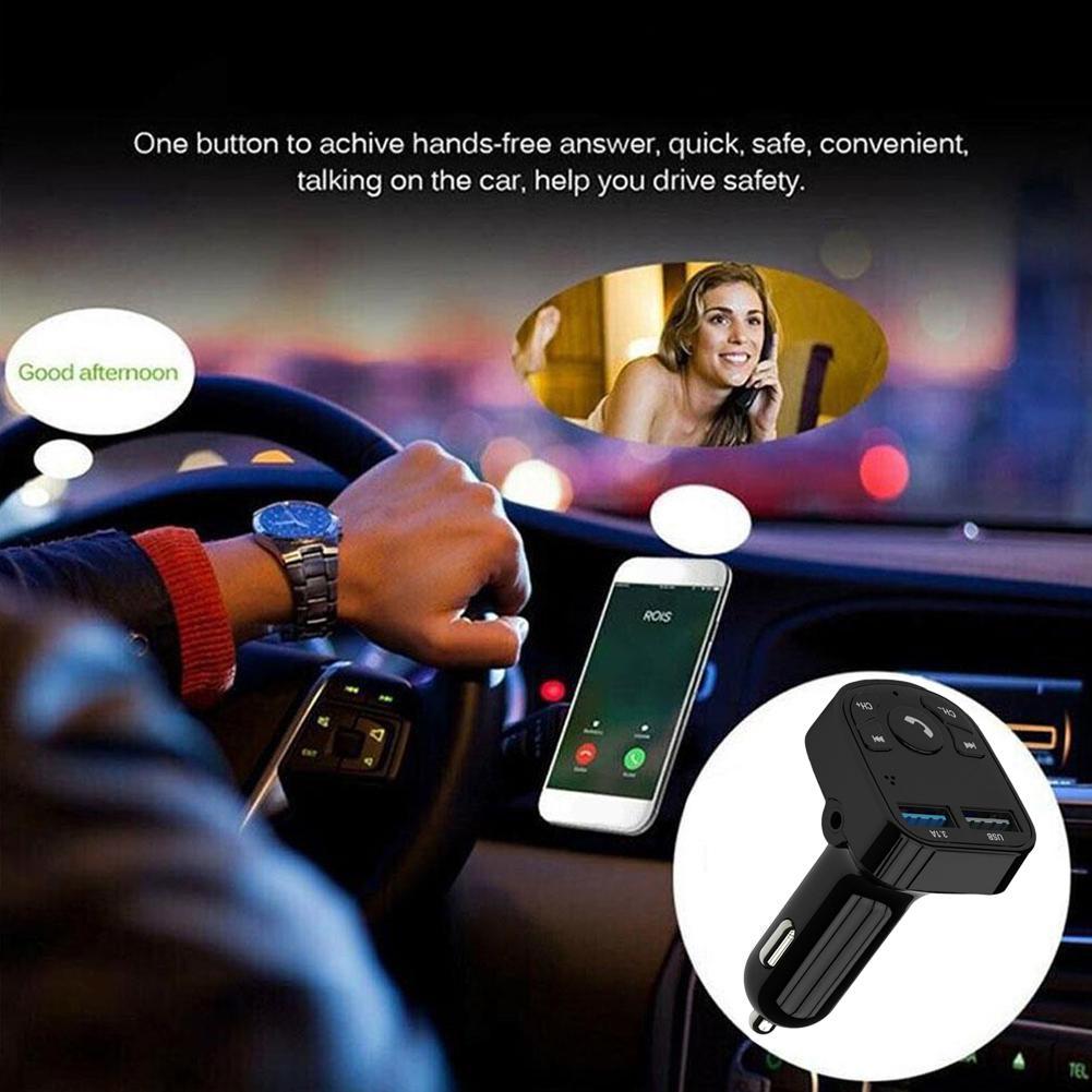 USB Bluetooth FM Transmitter Univesal Wireless Car MP3 Player Handsfree Car Charger AUX Port Jack Connector Bluetooth Adapter
