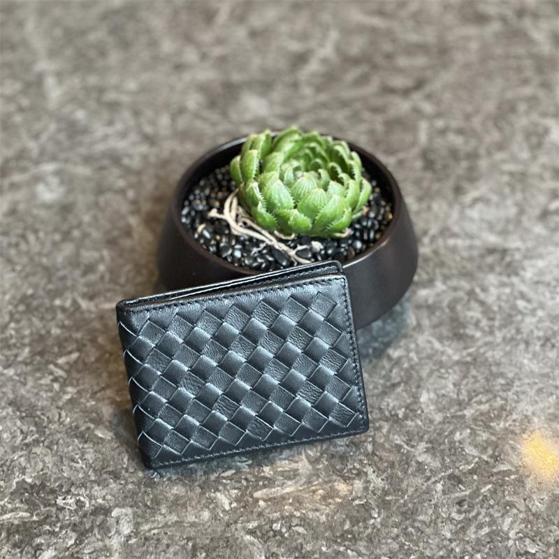 

Сплетенная вручную оригинальная сумка для пикапа, складная, держатель для удостоверения личности, водительского удостоверения, сетчатая сумка для карт унисекс из овчины 10x1x8cm чёрный