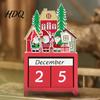 Christmas Countdown Calendar Blocks Desktop Advent with Movable Holiday Home Decor Ornaments Days Until Xmas Ornament for Office Wooden Holidays