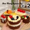 Simulation Slow Rising Squeeze Toy Mini Cute Cake Slow Rebound Toy Decompression Toy for Kid Gifts