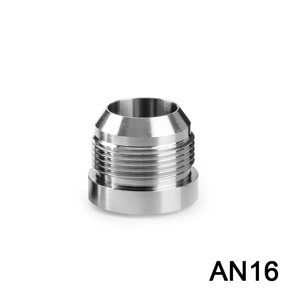 1PCS  Male Billet Stainless Steel Straight Male Weld Fitting AN6 AN8 AN10 AN12 AN16 AN20 Adapter Weld Bung Nitrous Hose Fitting