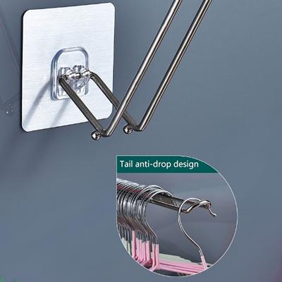 Faltbarer Wäscheständer Aluminiumlegierung Über die Tür Hänger mit ausziehbarer Stange Faltbar Tragbar Für Badezimmer