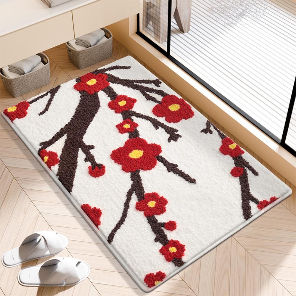 Sponge Bathroom Cashmere Thickening Mat Bath Non-slip Carpets In Wash Basin Bathtub  Floor Rug Shower Room Doormat Memory Foam 3D Pad