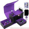 Transformable Dice Tower & Card Storage Box with Window Display for 100+ Double-Sleeved Cards - Ideal for Pokemon, Board Games, and RPGs
