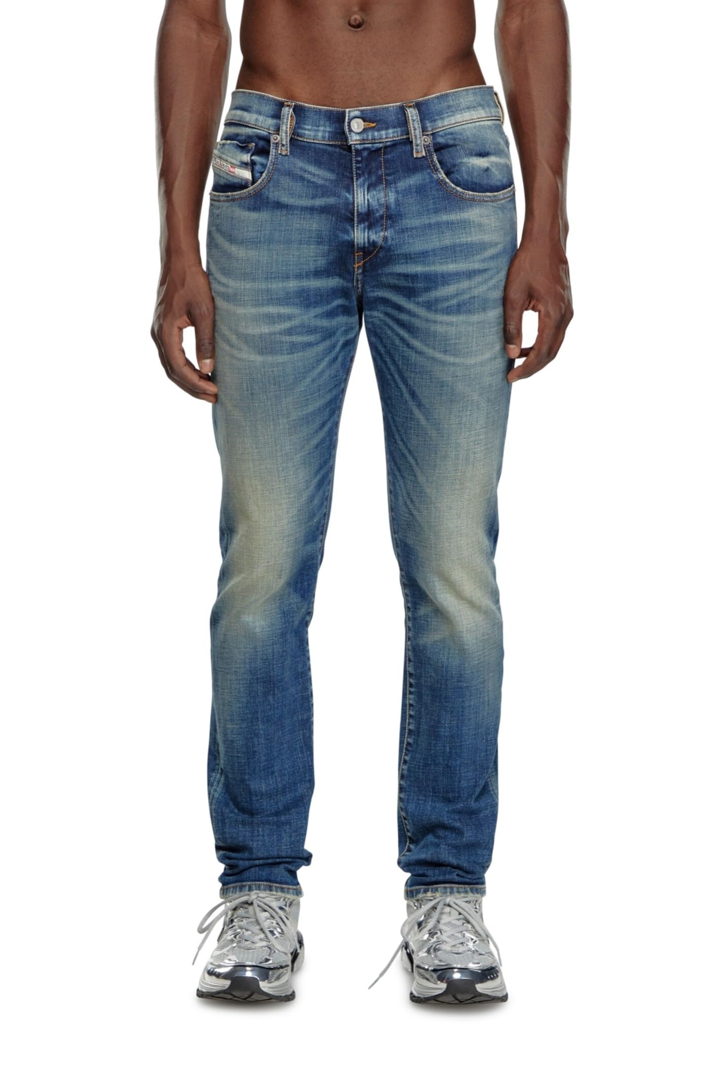 

Diesel Men s 2019 D-STRUKT L.32 Slim Fit Denim (A0355809J50), 26-inch, Indigo Blue (01)