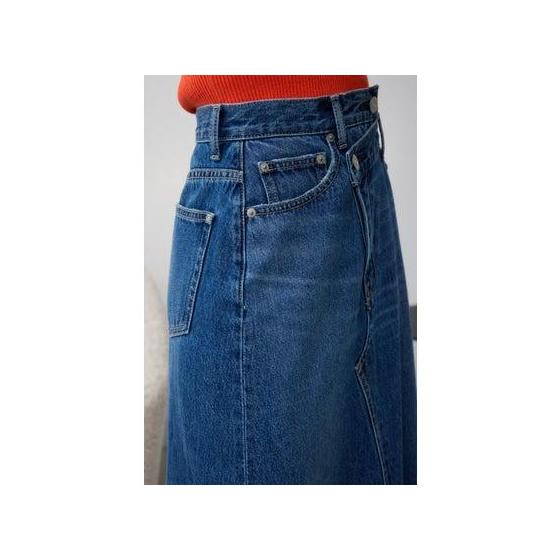 AZUL DENIM Overlap Long Skirt BLU