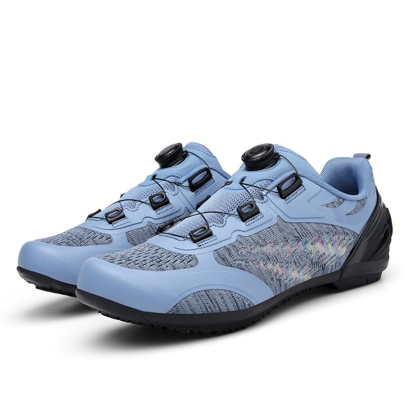 Foreign trade mesh breathable bicycle shoes cycling shoes men and women road bike lock shoes mountain bike shoes