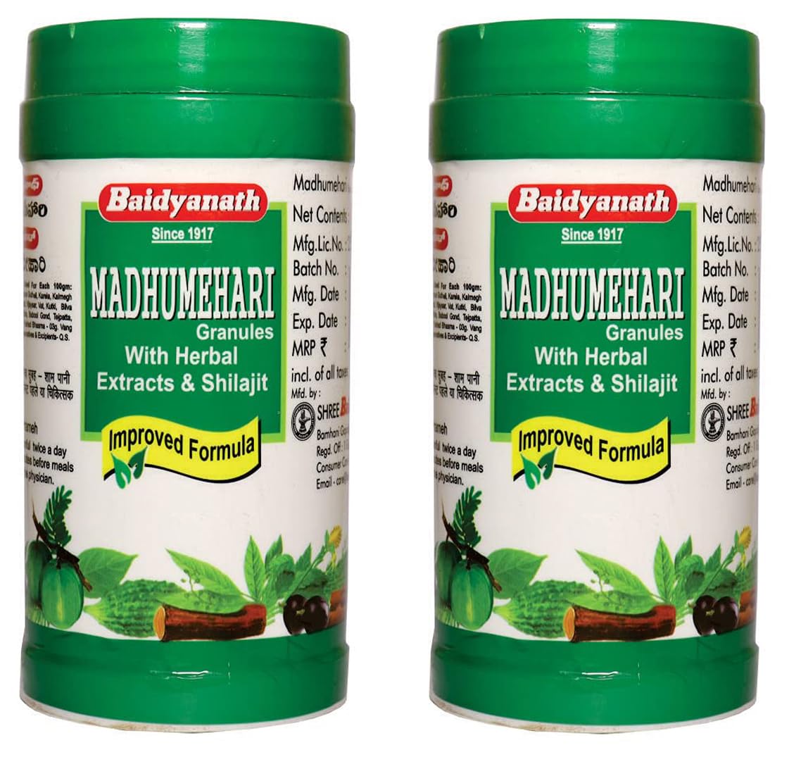 

Baidyanath Asli Ayurved Madhumehari Granules 100g Pack Of 2 For Balanced Blood Glucose And Metabolic Support