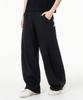 MOZMOZ Star Patch Side Pleated Wide Training Pants Black