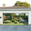 Sunlit Patio Garden Tapestry, Lush Agave Plants & Ivy-Covered Fence Print Wall Hanging