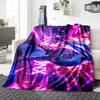 1Pc Energetic Neon Lights Blanket Soft Throw Blanket For Home Bedroom Bed Sofa Travel Office Solid Christmas Blanket