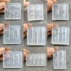 With Box Nailart Mold Transparent Silicone Template New Nail Art Template  Nail Decoration