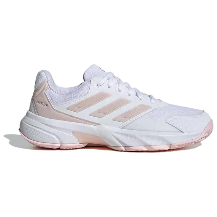 Adidas Courtjam Control 3 Fashionable Comfortable Durable Breathable Lightweight Low-Top Tennis Shoes Women Sneakers White Pink ID5711