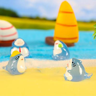 Mikro-Landschaftsverzierung Mini-Haiform-Figuren Niedliche Sammlerstücke Harz-Aquarium-Landschaftsgestaltung Schlüsselanhänger DIY-Zubehör