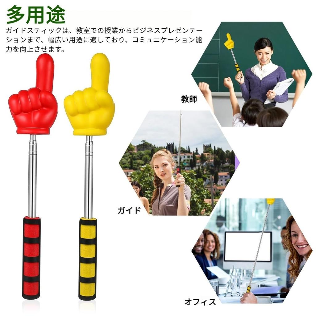 Lurrose Pointing Stick, Extendable, with Soft Handle, Easy to Grip, Suitable for Presentations, Classes, Training Sessions, and Meetings, Lightweight,
