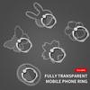 Finger Ring Mobile Phone Smartphone Stand Holder For iPhone X Samsung Cell Smart  Transparent Phone Ring Holder Car Mount Stand