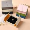 10.5x10.5x3.5CM Magnetic Flip Jewelry Box Dual Opening Earring Necklace Ring Organizer Thick Kraft Paper Storage Box