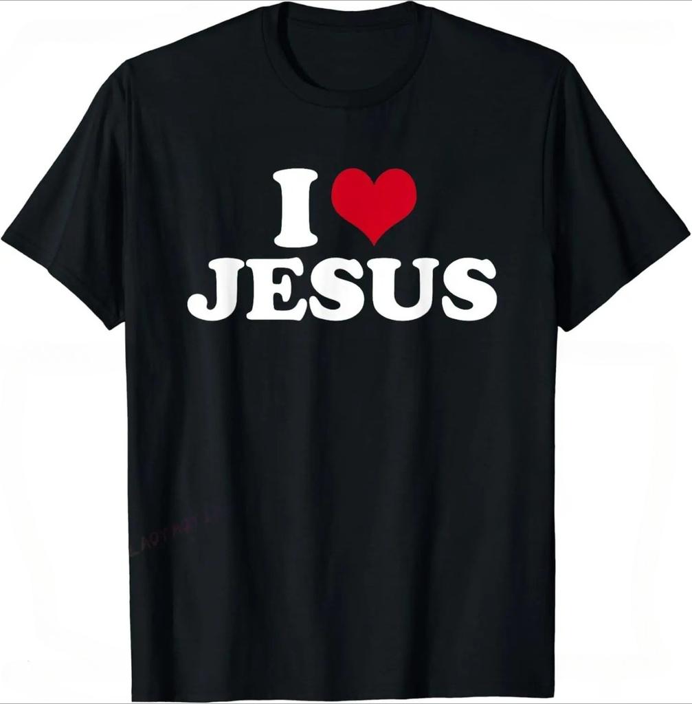 I Love Jesus T Shirt For Unisex Short Sleeved God Cross Religion Tshirt Church Christian Tshirt Fashion Street Tee Top Gift