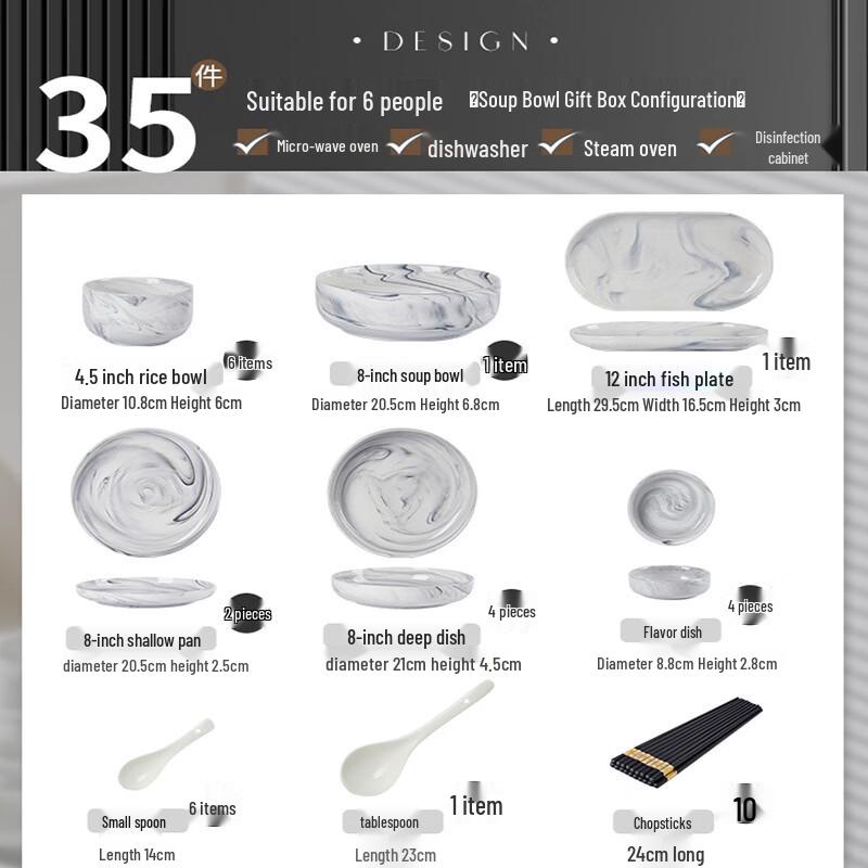 Hanyou Japanese Ceramic Dinnerware Set