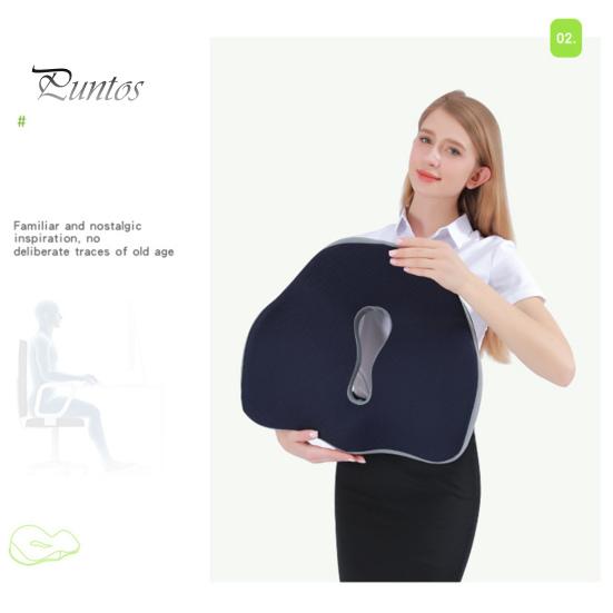 Ergonomic Buttocks Cushion Hemorrhoid Seat Pad U-shaped Tailbone Pressure Relief Memory Foam Support Soft Back Pain Relief Slow Rebound Comfortable