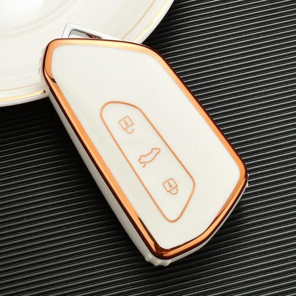 Capa Shell Fob para Chave Remota de Carro TPU da Moda para VW Volkswagen Golf 8 2020 Skoda Octavia A8 2021 SEAT Leon MK4 Acessórios