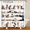 Cute Cat Animal Waterproof Polyester Shower Curtain With Hooks For Bathtub Bathroom Screens Home Decor Large Size Wall Cloth