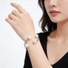 Asymmetrical Pearl & Metal Alloy Bracelet for Women - High-End Light Luxury Design