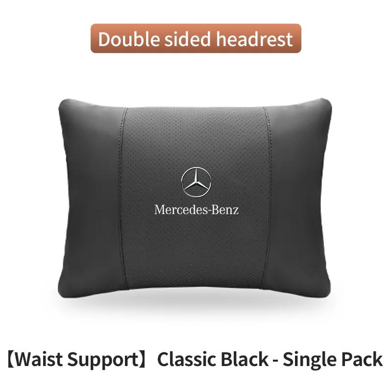Car Sticker Car Headrest Neck Support Lumbar Rest Cushion Neck Pillow For Mercedes-Benz A B C E S V R-Class A45 C43 CLA GLA GLB