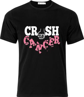 Crush Cancer Full Colour D.T.F Black Cotton T Shirt