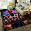 3D Top Rapper Legende Star Kunst Cartoon Hip Hop Teppich für Schlafzimmer Wohnzimmer Sofa Zuhause Fußmatte Dekor,großer Spiel-Rutschfester Bodenbelag