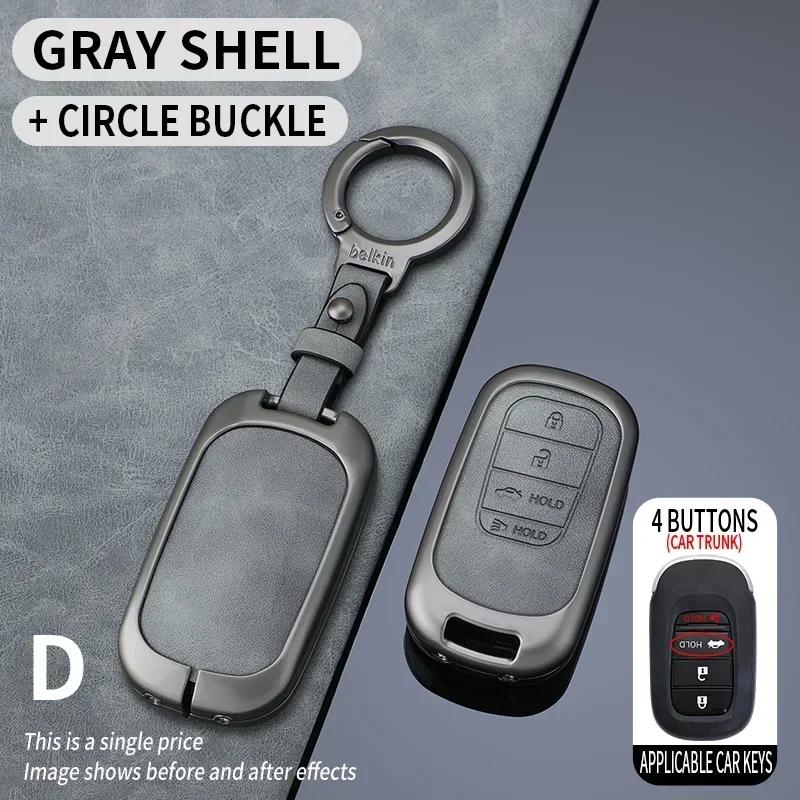 Shell Fob For Honda Fit Jazz Shuttle Gp2 Spada Stepwgn Rg1 Freed Spike Ge6 Zinc Alloy Leather Car Remote Case Key Cover Keyless