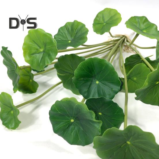 Simulated Lotus Leaf Decor Lifelike Faux Lotus Leaves Easy To Maintain Artificial Green Plant Decoration Artificial Lotus Leaves for Indoor Home Decor