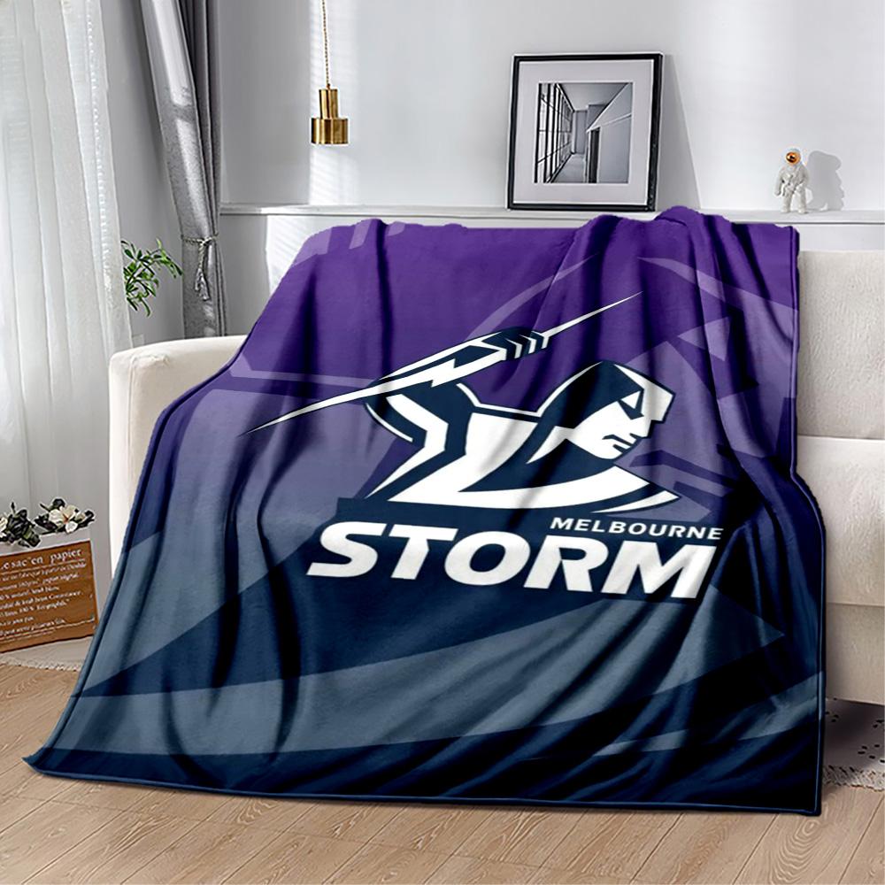 Coperte con logo della squadra Melbourne Storm Adatte per divani, viaggi, soggiorni anche un buon regalo per amici e familiari Adatte a tutte le stagioni.