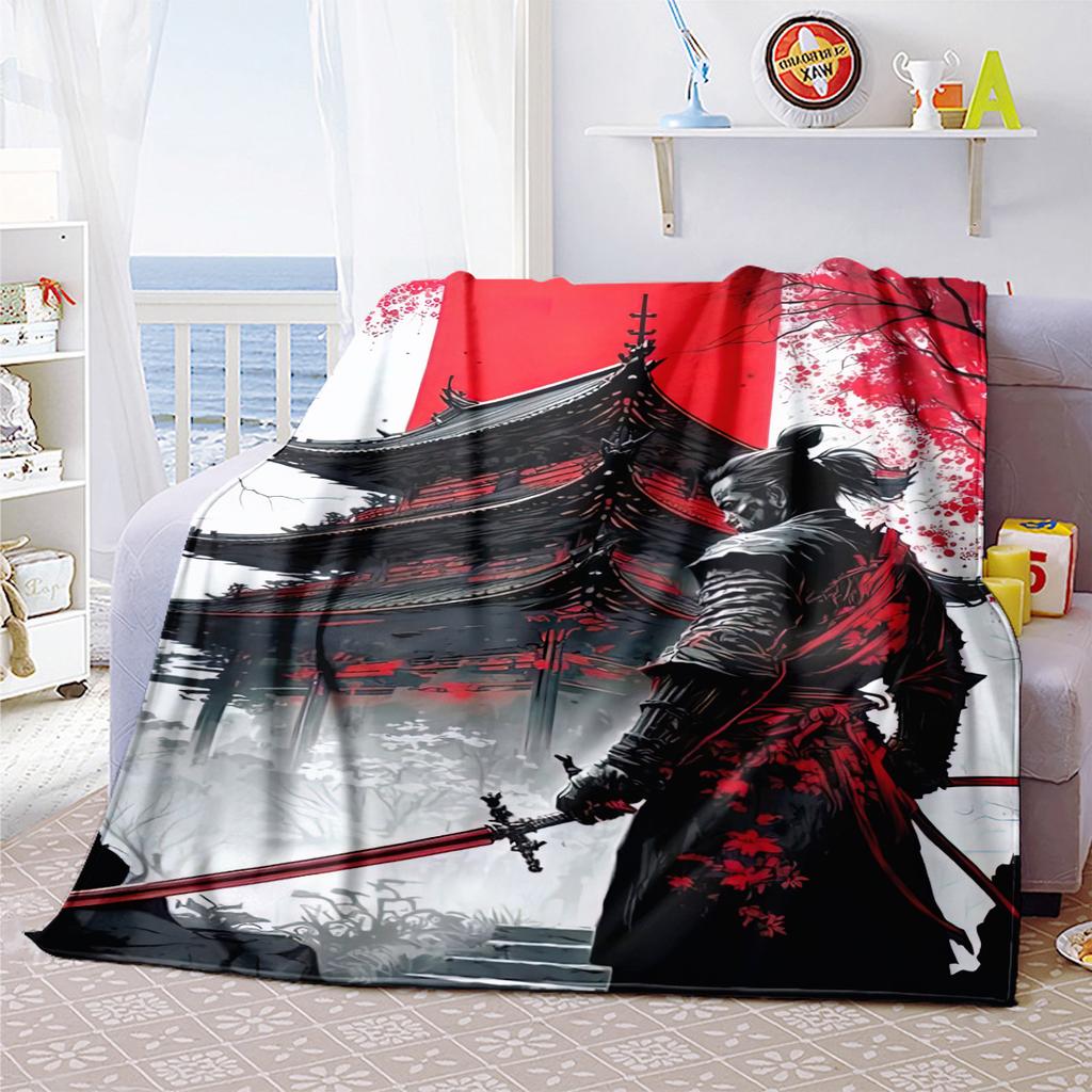 1PC Samurai Warrior Cosplay Costume Blanket Soft Comfortable All Seasons Perfect Sofa Office Travel Home Gift Idea