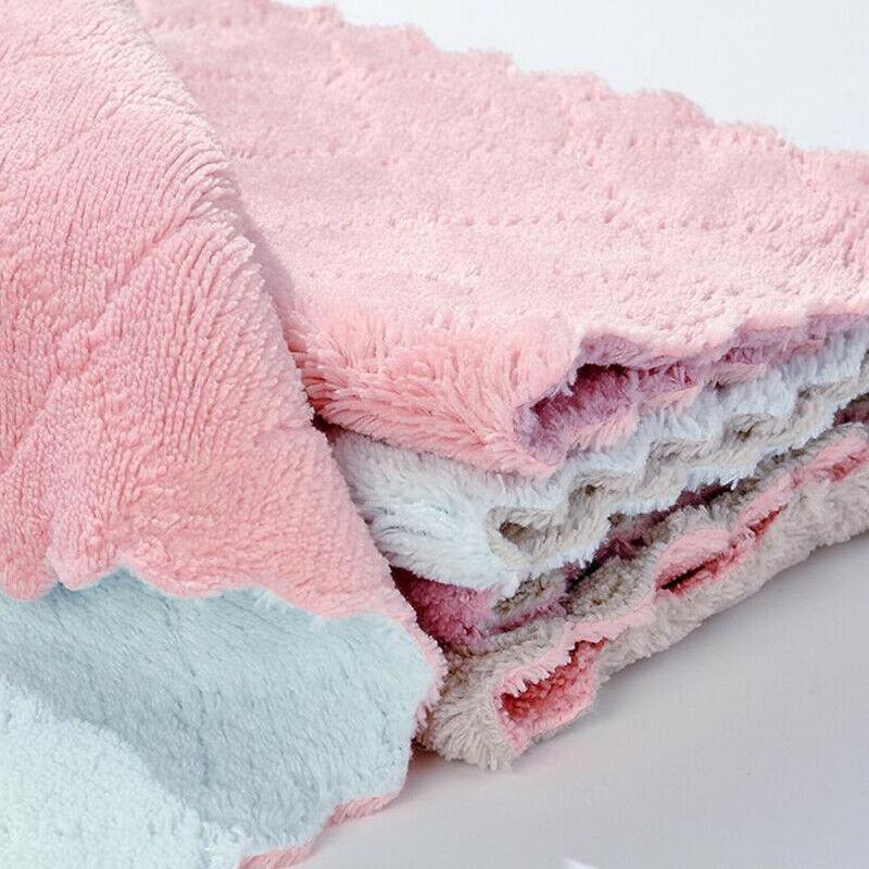 5pcs Soft Cotton Absorbent Dish Towels for Kitchen Supplier Dish Cleaning Cloth Tea Towel
