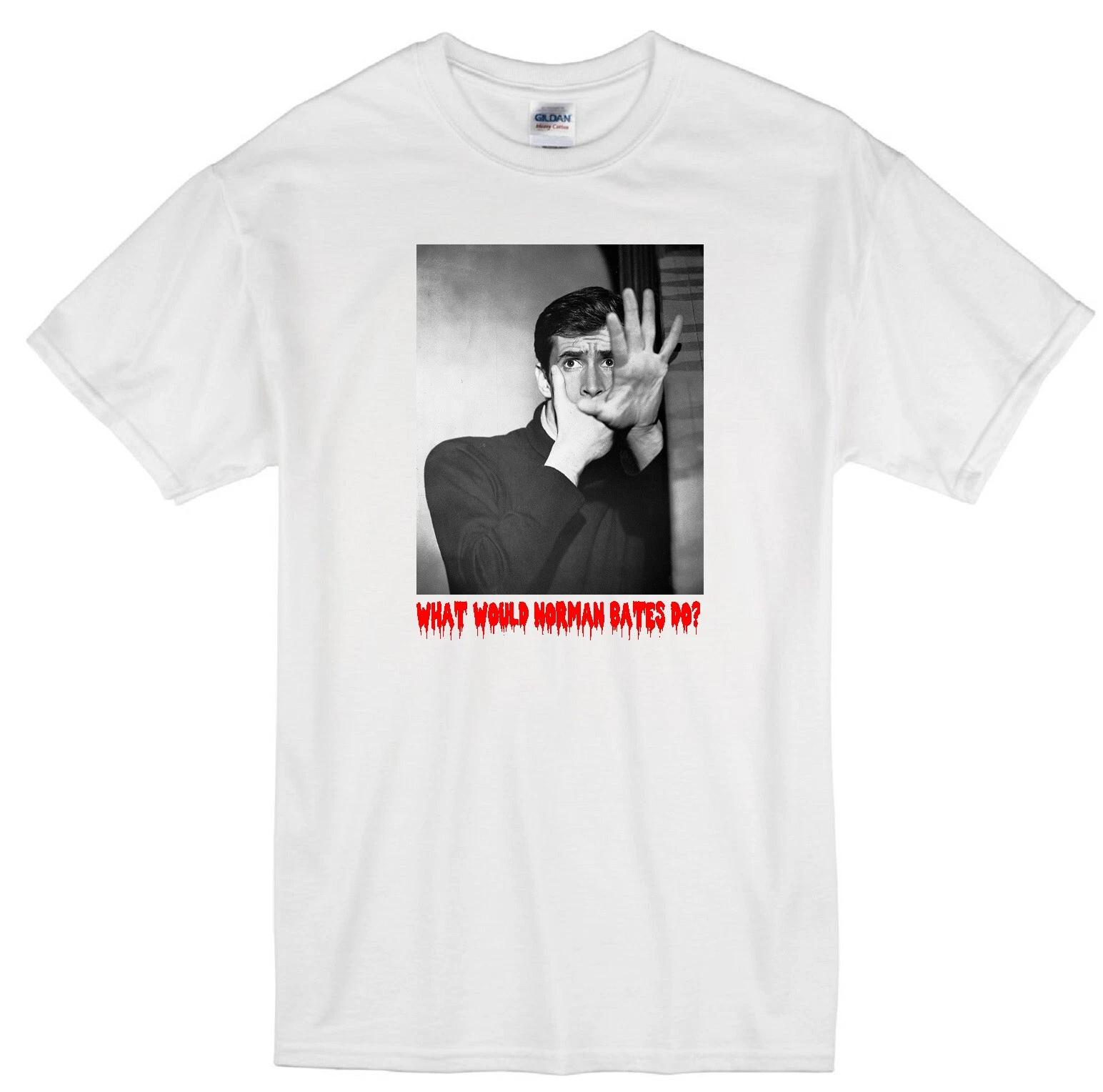 NORMAN BATES WWD ANTHONY PERKINS PSYCHO ALFRED HITCHCOCK MOVIE WHITE T-shirt L