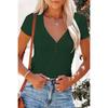 Spring Summer Women's T-shirt, Sexy V-neck Tops, Women's Short Sleeve T-shirt