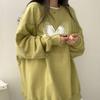 Navava Women Butterfly Print Loose Fit Long Sleeve Sweatshirt Nt2974