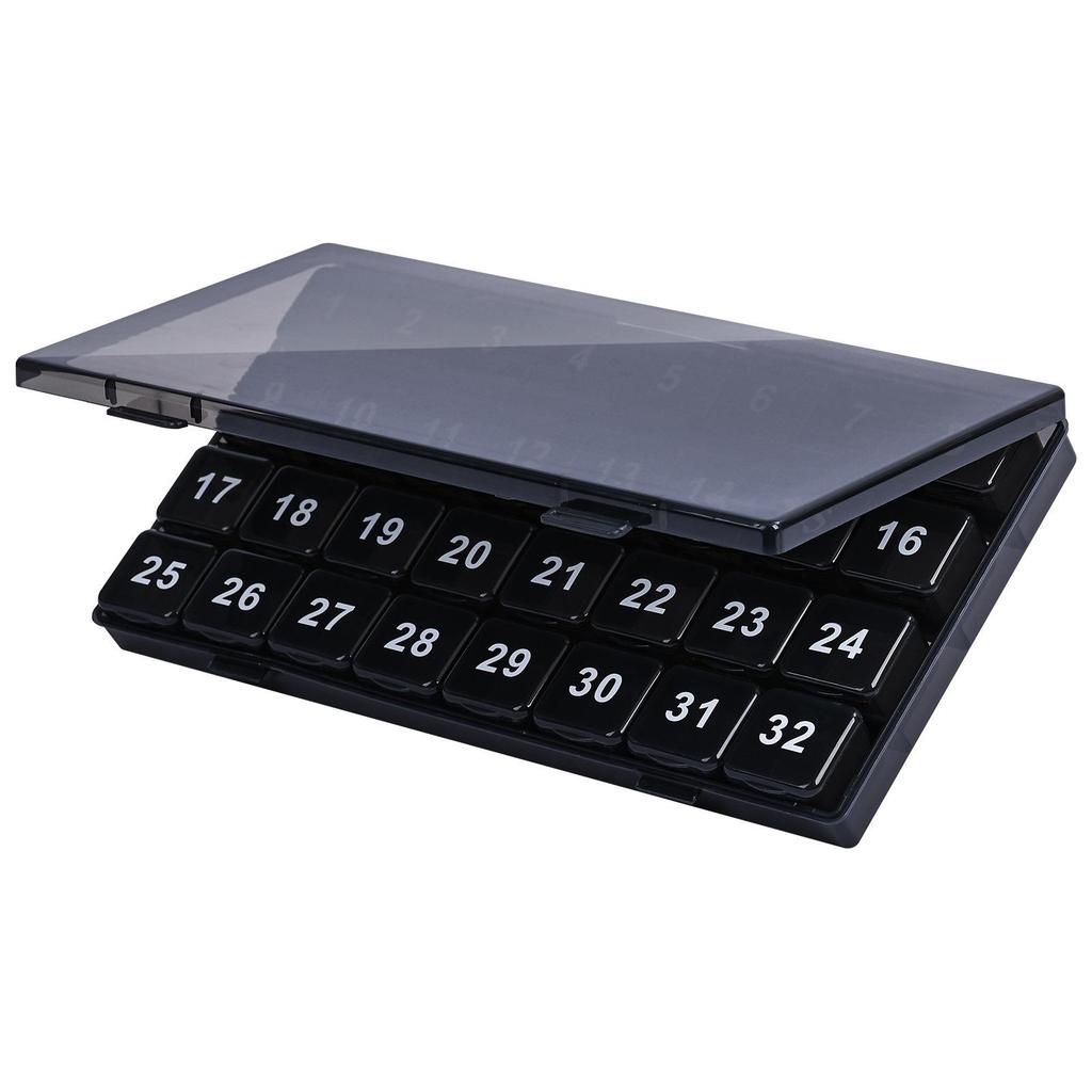 Large Capacity 32-Grid Monthly Pill Organizer Box