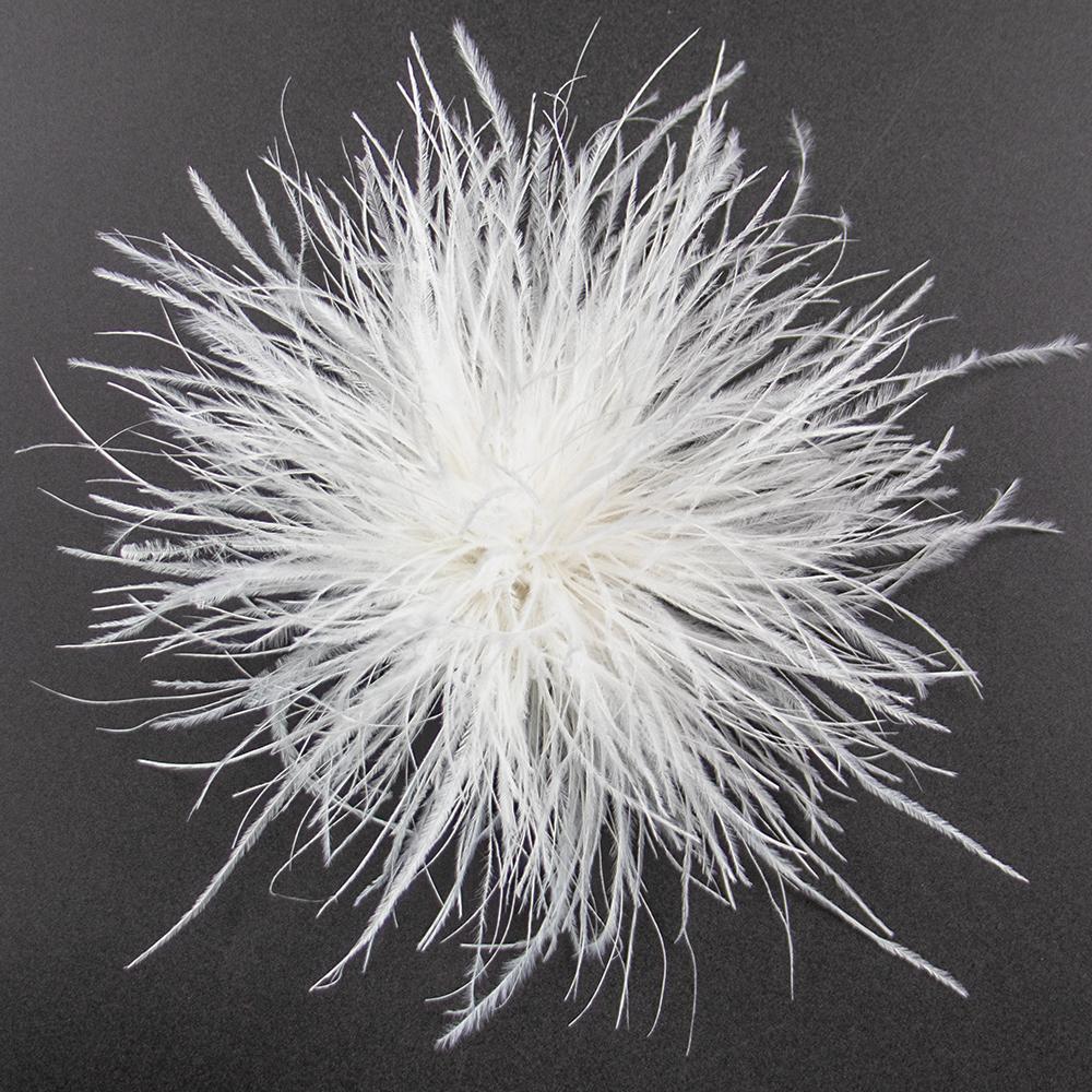 

1 шт. Многоцветная брошь из страусиных перьев, зажим для шарфа для DIY ювелирных аксессуаров, женская декоративная брошь в стиле ретро для одежды