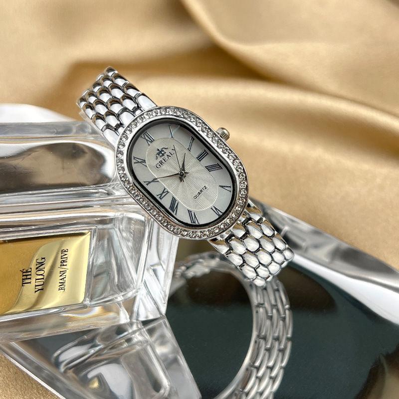 Francouzské ležérní módní jemné dámské kamínky malé destičky lehké luxusní dámské náramky elegantní quartz hodinky