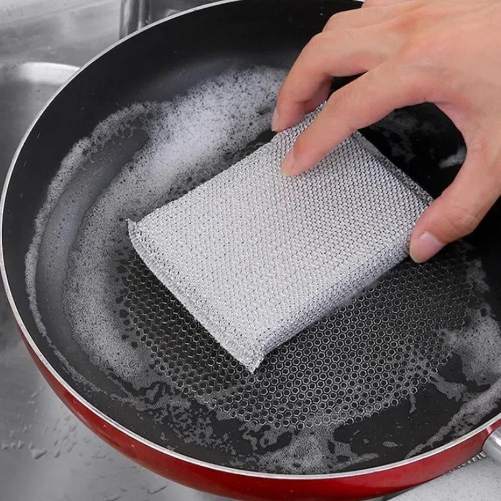 4Pcs Non-Scratch Kitchen Dishwashing Sponges Set Household Cleaning Wipe Pot Brush Artifacts Safe Scrubbers for Delicate Surface