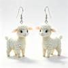 Cartoon Sheep Earrings 1 Pair 2D Flat Acrylic Animal Jewelry Hypoallergenic for Animal Lovers Party Wear Perfect Gift