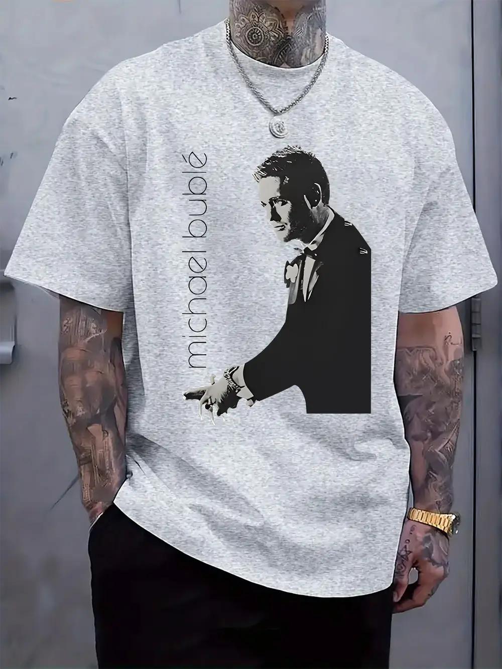 Michael Bublé Graphic T-shirt - Casual Crew Neck S