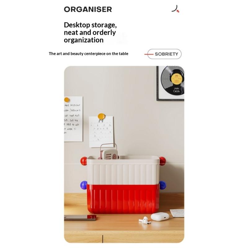 Dopamine Ball Storage Box Multi Functional Office Desk Storage Basket Stationery And Miscellaneous Sorting Desktop Storage Box