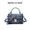 Niche Retro High-end Embroidery Shoulder Crossbody Small Square Bag Women's Commuting Trend Versatile Handbag