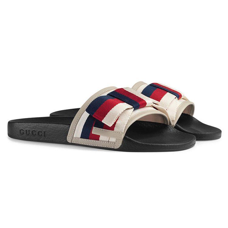 Gucci Wmns Satin Slide 'Web Bow' Women's 498316 KLWI0 9620